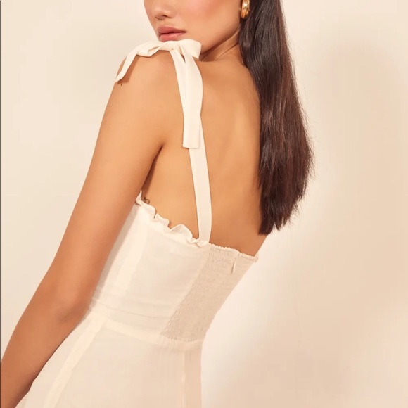 NWOT Reformation Nikita Dress Ivory - Picture 2 of 7
